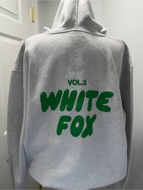 White Fox Vol. 3 Oversized Hoodie Gray Green M/L